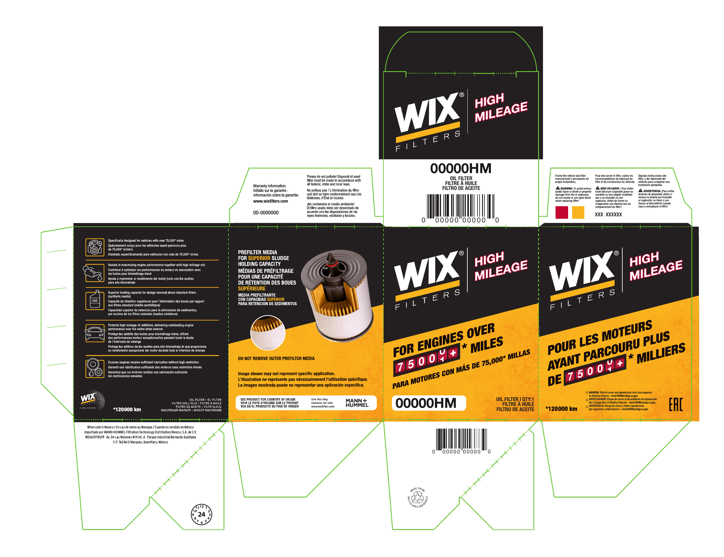WIX High Mileage Cartridge Filter Packaging